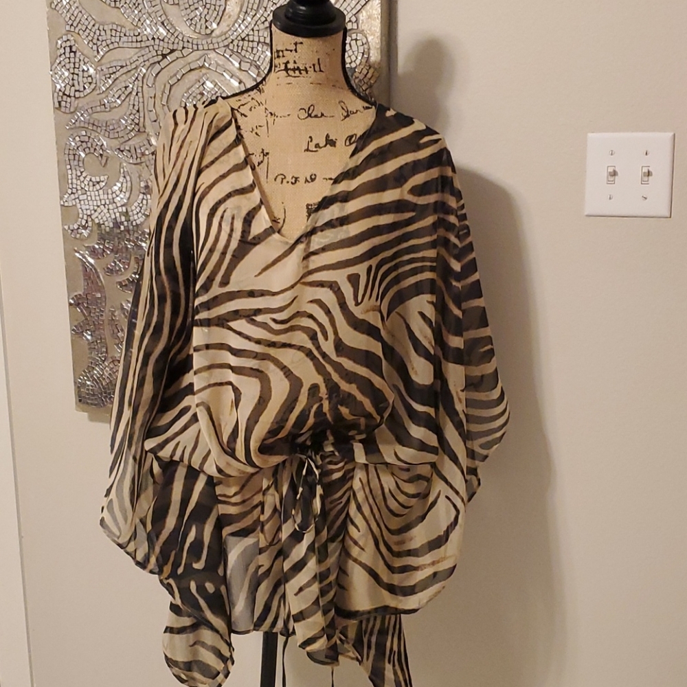 Chiffon Animal Print Blouse